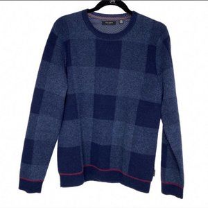 Ted Baker Lowgan Checked Jumper Sweater Wool